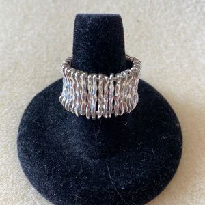 Sterling silver woven ring